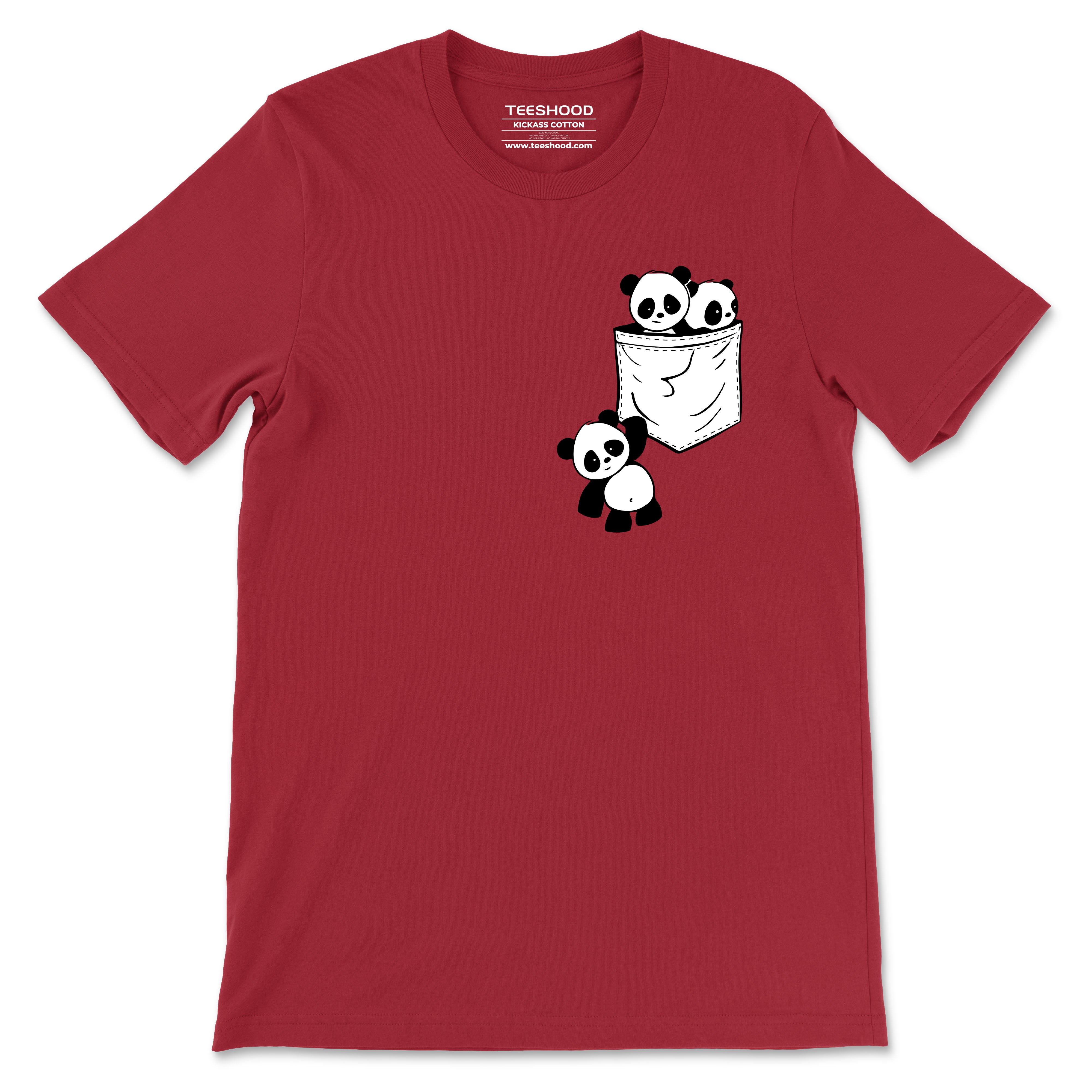 Panda pocket t shirt best sale